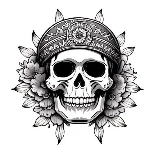 Mexican Skull Surrounded