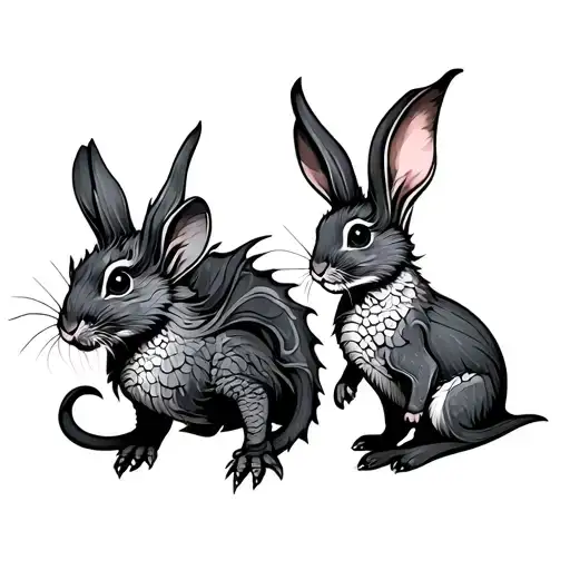 Dragon And Rabbit And Rat