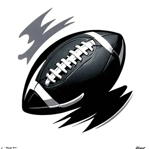 Minimalist Football Tattoo Design Inspired