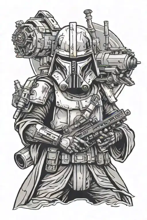 Gamer Star Wars Villain Wielding A Gun