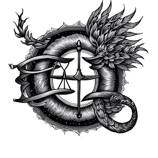 Aquarius And Libra Zodiac Sign Intertwined