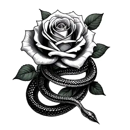Rose And Snake