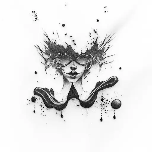 Blackout Tattoo That Turns Into Black Clouds Blackout Artys Tattoo On Rib Cage Of Woman To Her Knee