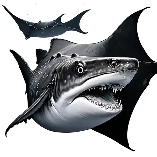 Whale Shark And Manta Ray