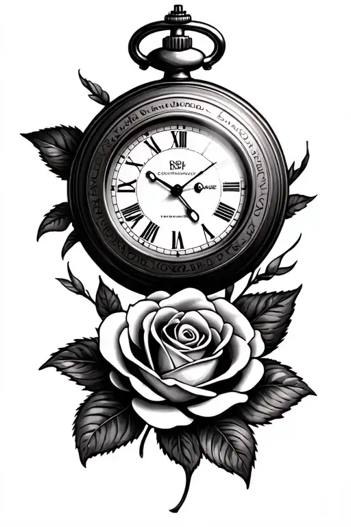 Turbo Rose Pocket Watch