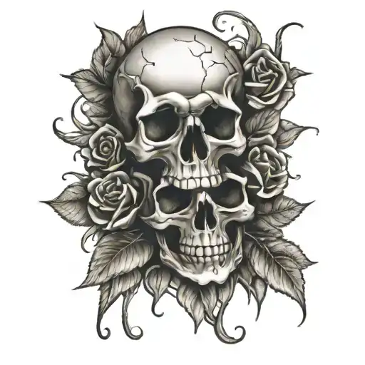 Skull And Roses Peace Biblical