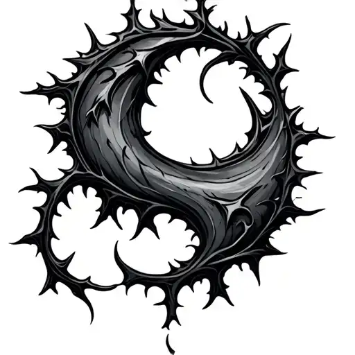 Pretty Semi Colon Made By Vines With Thorns