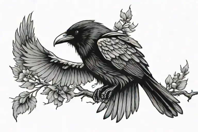 Raven Flying