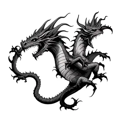 Three Headed Dragon Emerging