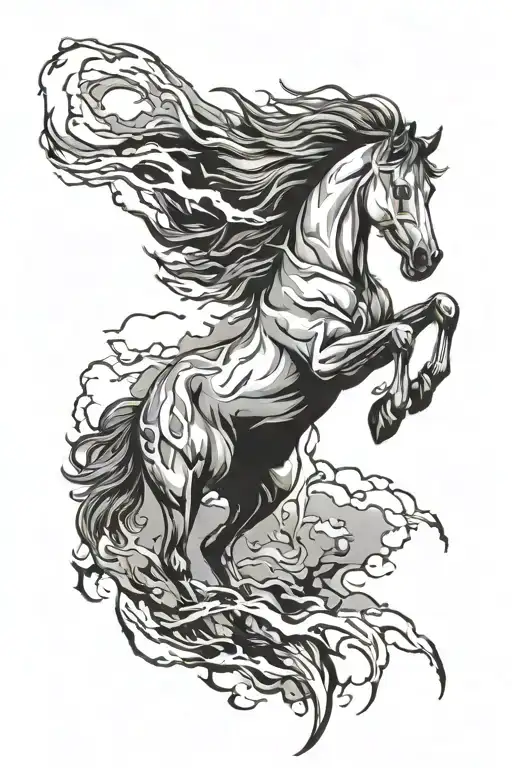 Horse With Lightning Bolt
