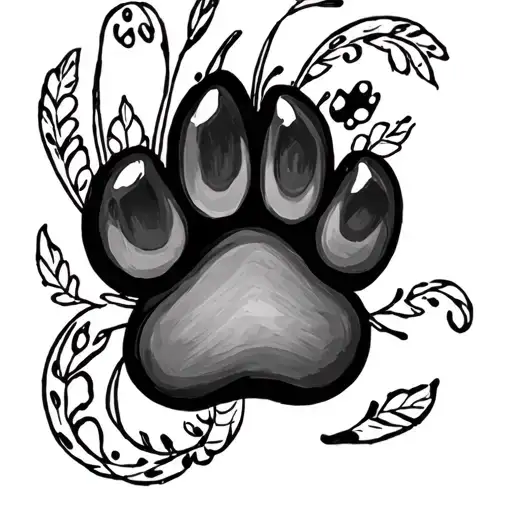 The Name Lily With A Paw Print