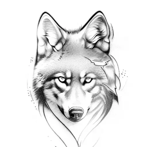 Design A Tattoo That Represents The Client's Love For The Army And Includes A Wolf