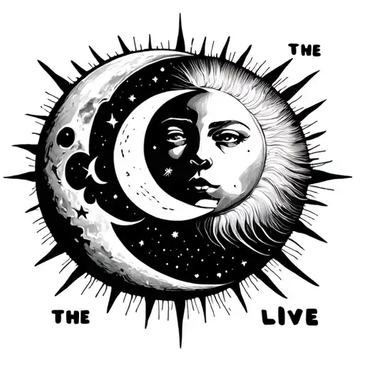 The Moon And The Sun With The Word Live