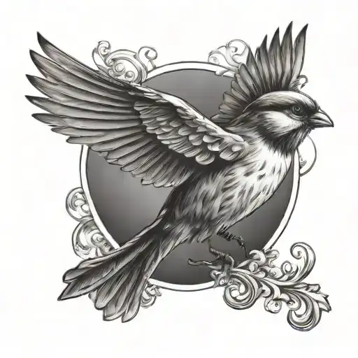 Sparrow Flying From Heaven