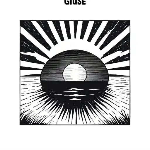 Name Giuse And A Sunset On Top Of It