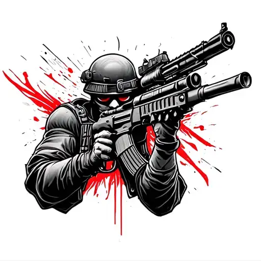 Army Theme Red And Black