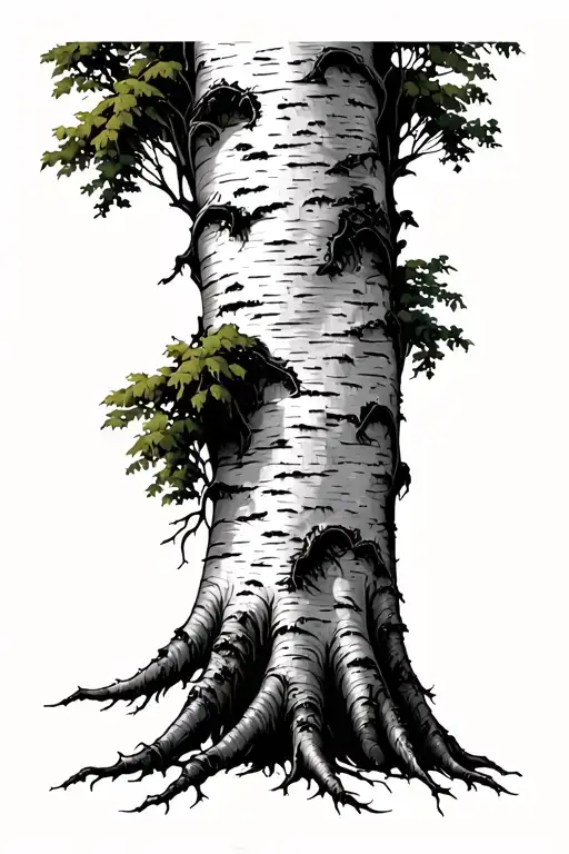 Realism Birch Tree Roots