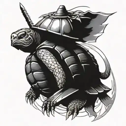 Turtle Samurai Warrior