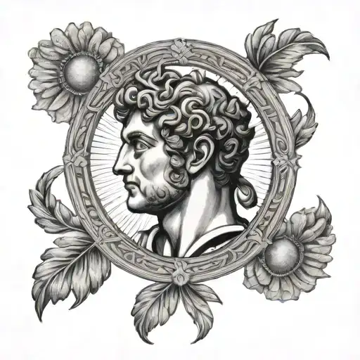Greek Apollo With A Sun