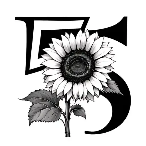 Sunflower And Number Five