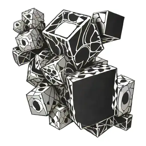 Baby Blocks As Fillers And Background Black And White