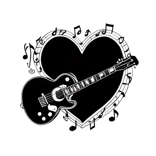 Family Love Gittar Music Notes