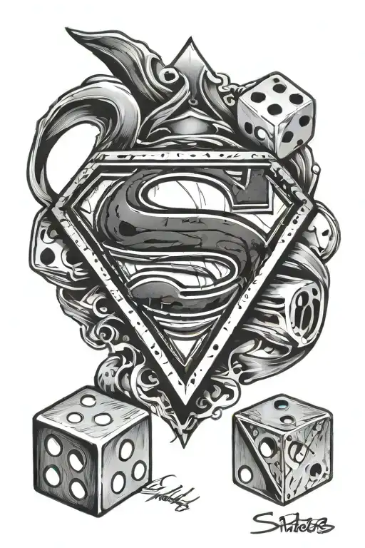 Dice And Superman Logo