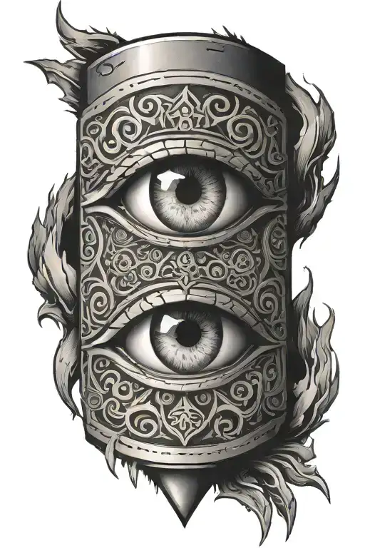 A Flashlight With An Eye Inside Representing Perception