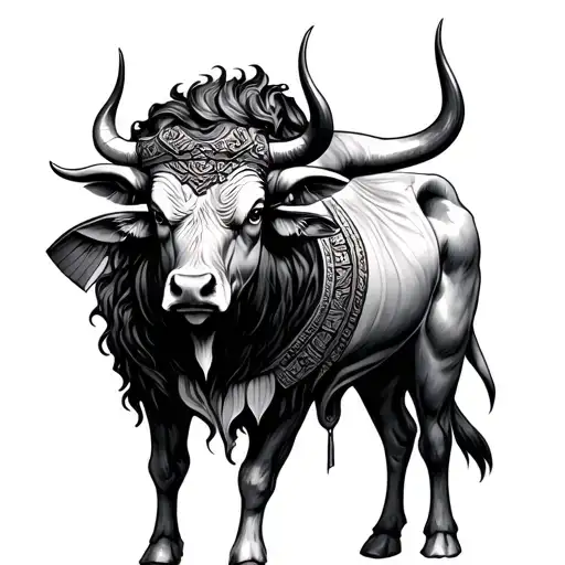 Greek Taurus Half Bull Half Man God Chest Piece