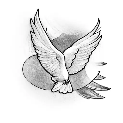 Dove Stained L Glass Window With Halo