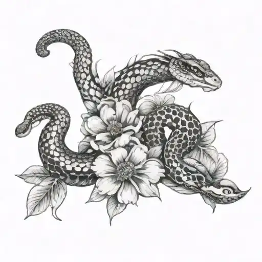 Flowers And Snake Leg Sleeve