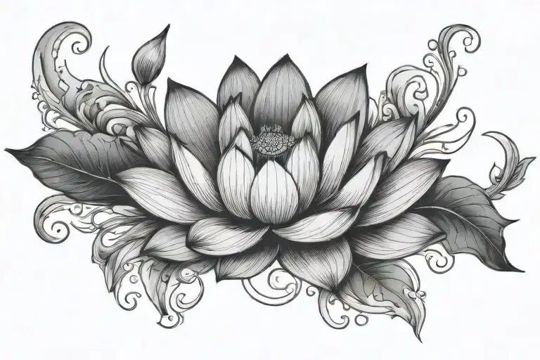 Lotus And Moon