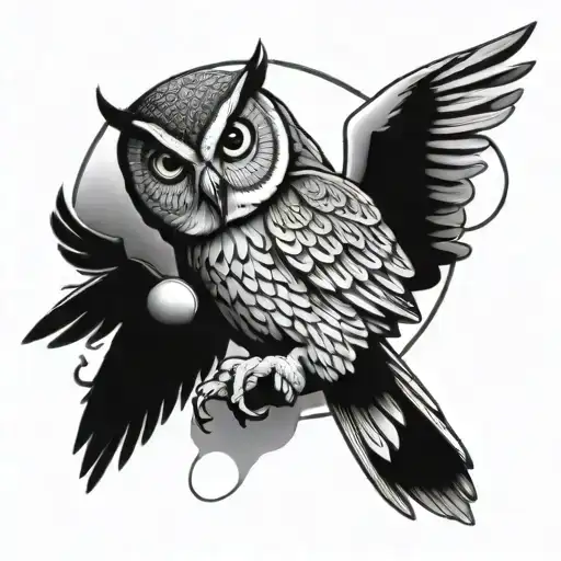 The Prayer Lyrics Incorporated Into The Design With An Owl And Golfball And Cigar