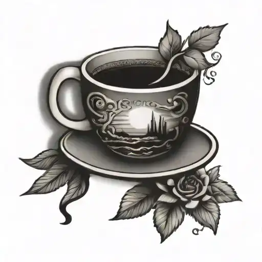 Morning Coffee And Sunrise