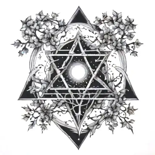 Diamond In The Trees Pentagrams In The Night Sky