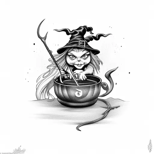 Witch With Cauldron