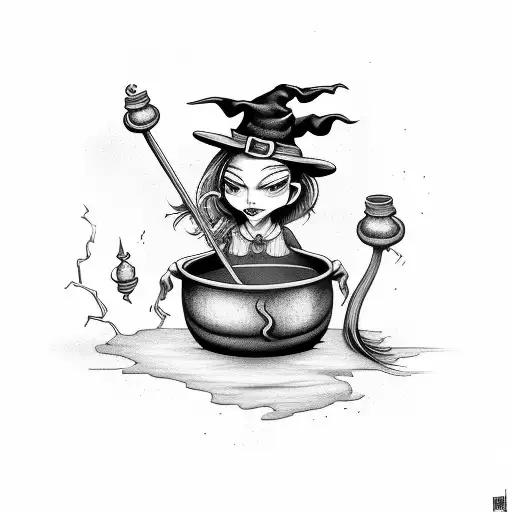 Witch With Cauldron