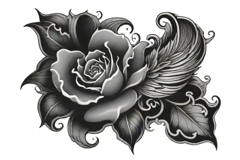 Initial Tattoo Design With 2