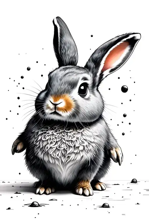 Dwarf Rabbit In Space Surrounded