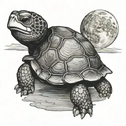 Tortle Walking To The Moon