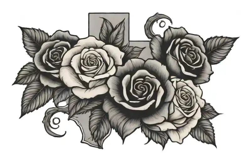 State Of Texas And Roses