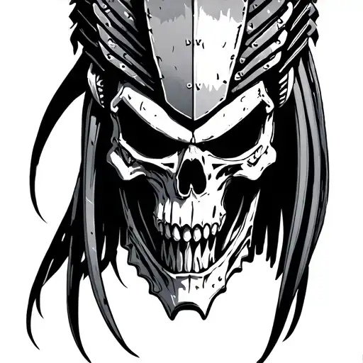 Predator Yautja Mask Holding Skull