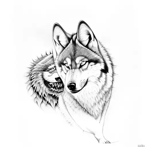 Emperor Fighting Wolf