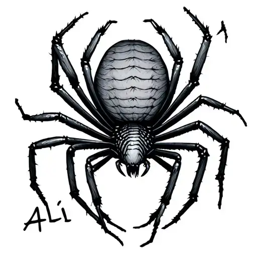 Spiders In The Form Of A Word Ali