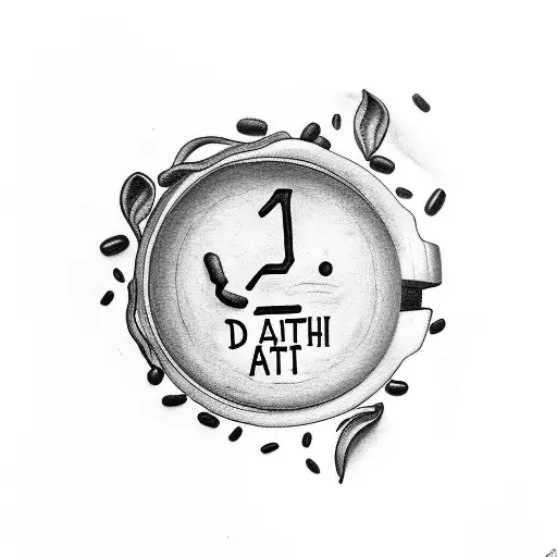 Coffee Bean With Date Of Birth And Phrase