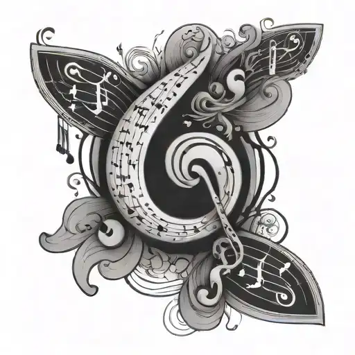 Semi Colon Music Notes Flowing