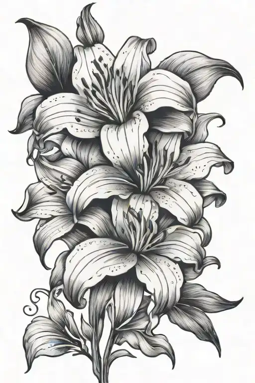 Rose Lily With S At End Of Stem