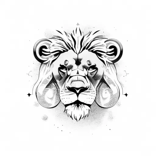 Astronaut Full Body With Lion Head