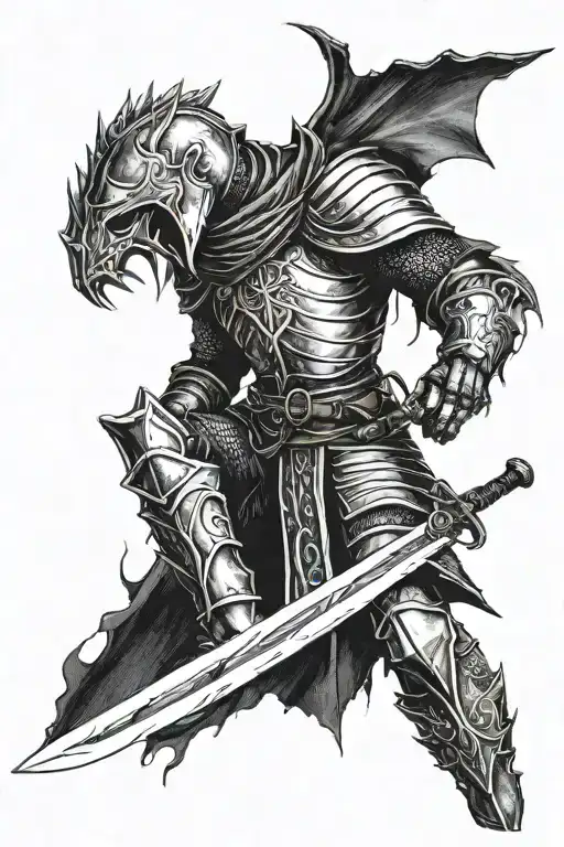 Dark Souls 3 Knight With Eclipse With Swords In The Ground