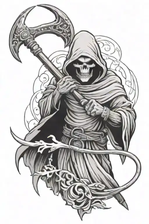 Reaper Holding A Scythe